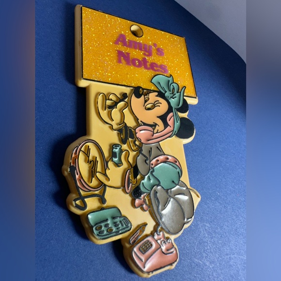 Vintage Refrigerator Magnet Disney Minnie Mouse Amy’s Notes Personalized - Picture 2 of 4